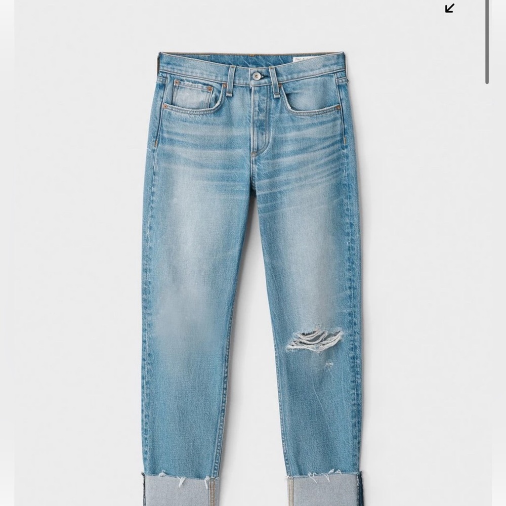 RAG AND BONE Rosa Mid-Rise Boyfriend - Jones SIZE 25